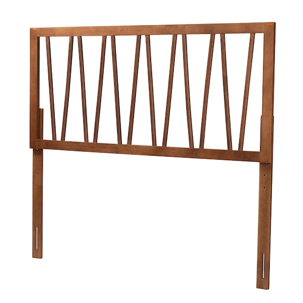 Baxton Studio Rahela Mid-Century Modern Ash Walnut Finished Wood Queen Size Headboard 238-12882-ZORO - main